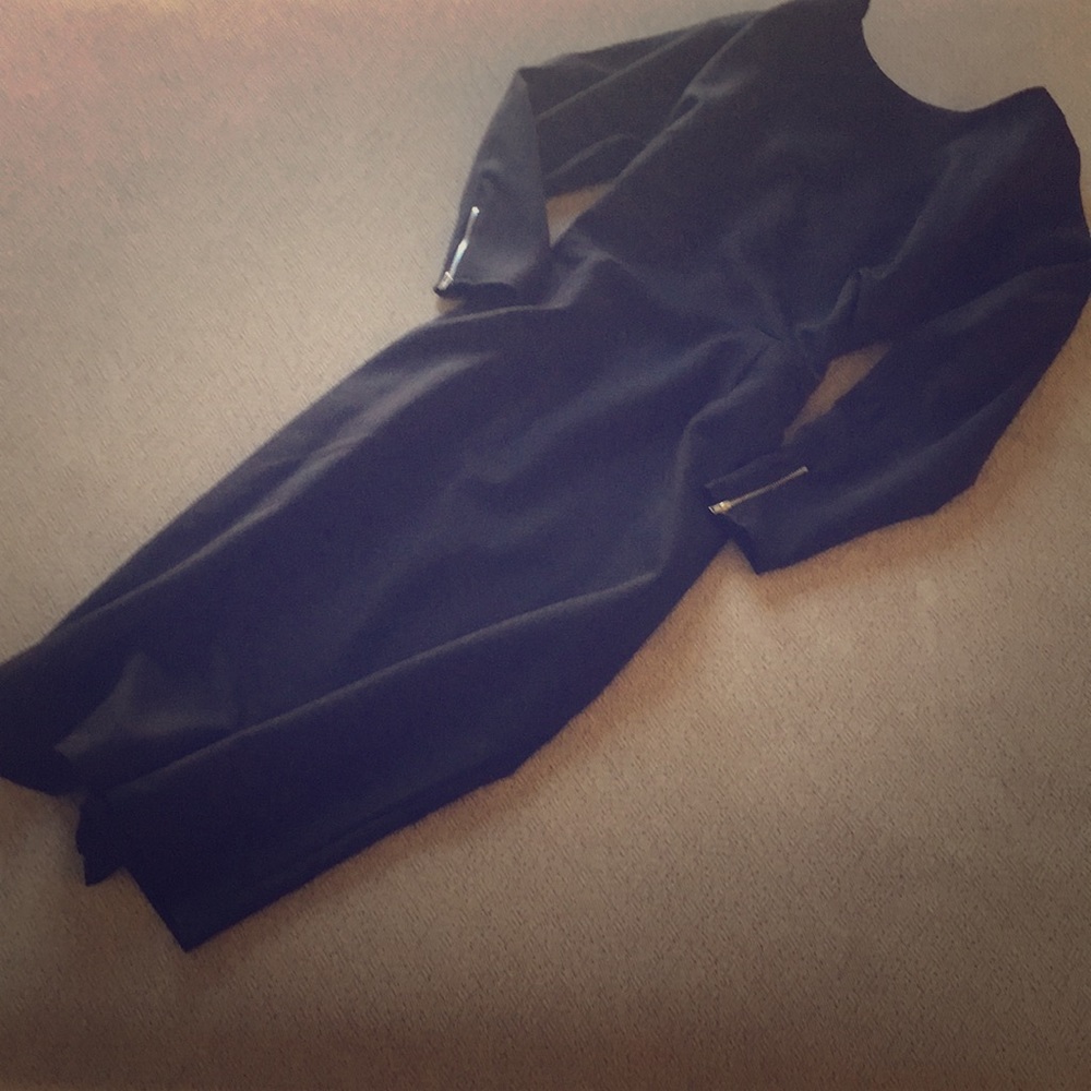 NWT ASOS TALL black midi dress with 3/4 sleeves